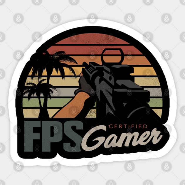 FPS Certified Gamer Assault Sticker by andantino